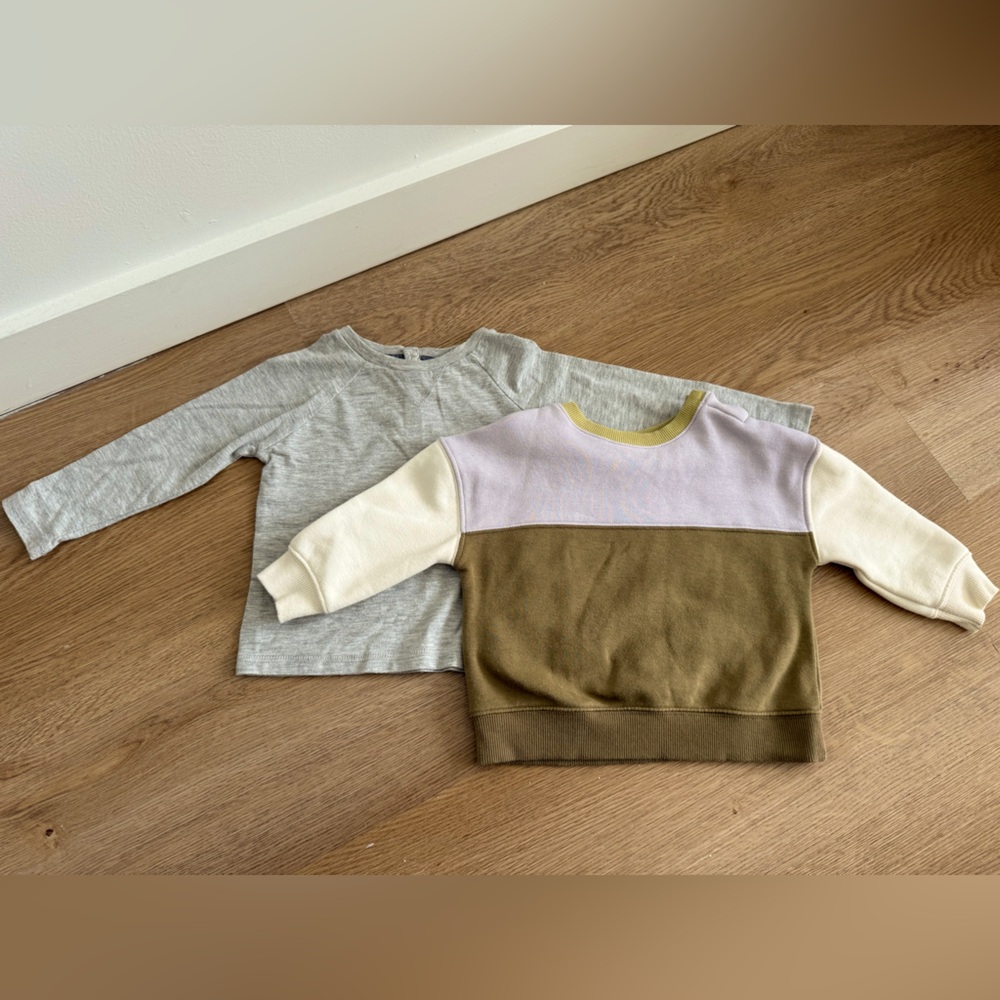 Kids' Colorblock and Gray Long Sleeve Tops